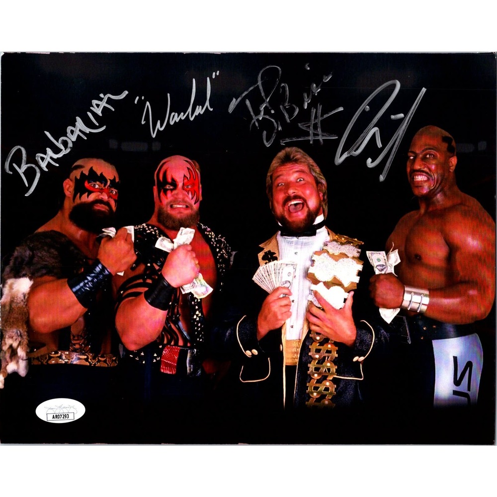 Powers Of Pain Ted DiBiase Zeus Signed 8x10 Photo WWF Tiny Lister Warlord JSA